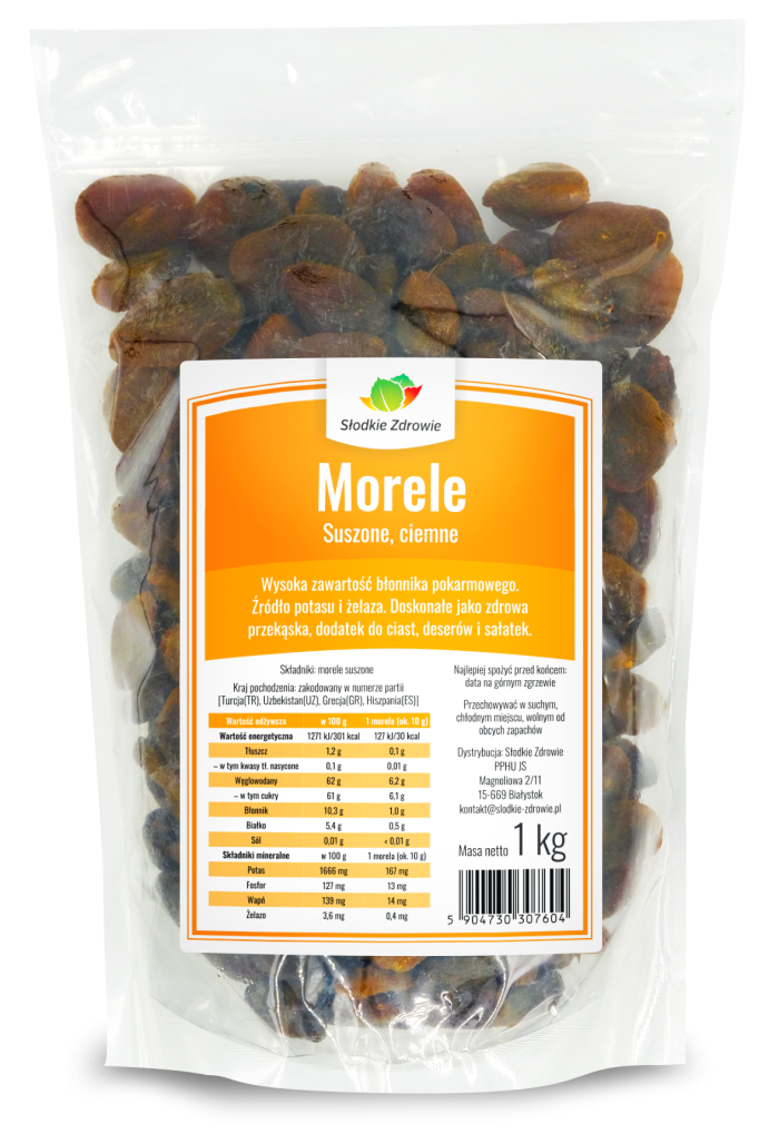 Morele suszone - ciemne niesiarkowane bez konserwantów - 1kg